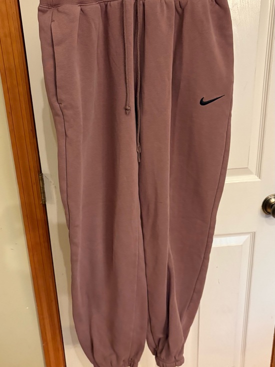 Nike Pants - Nike Mauve Dusty Rose Pink Fleece Jogger Sweatpants Size M